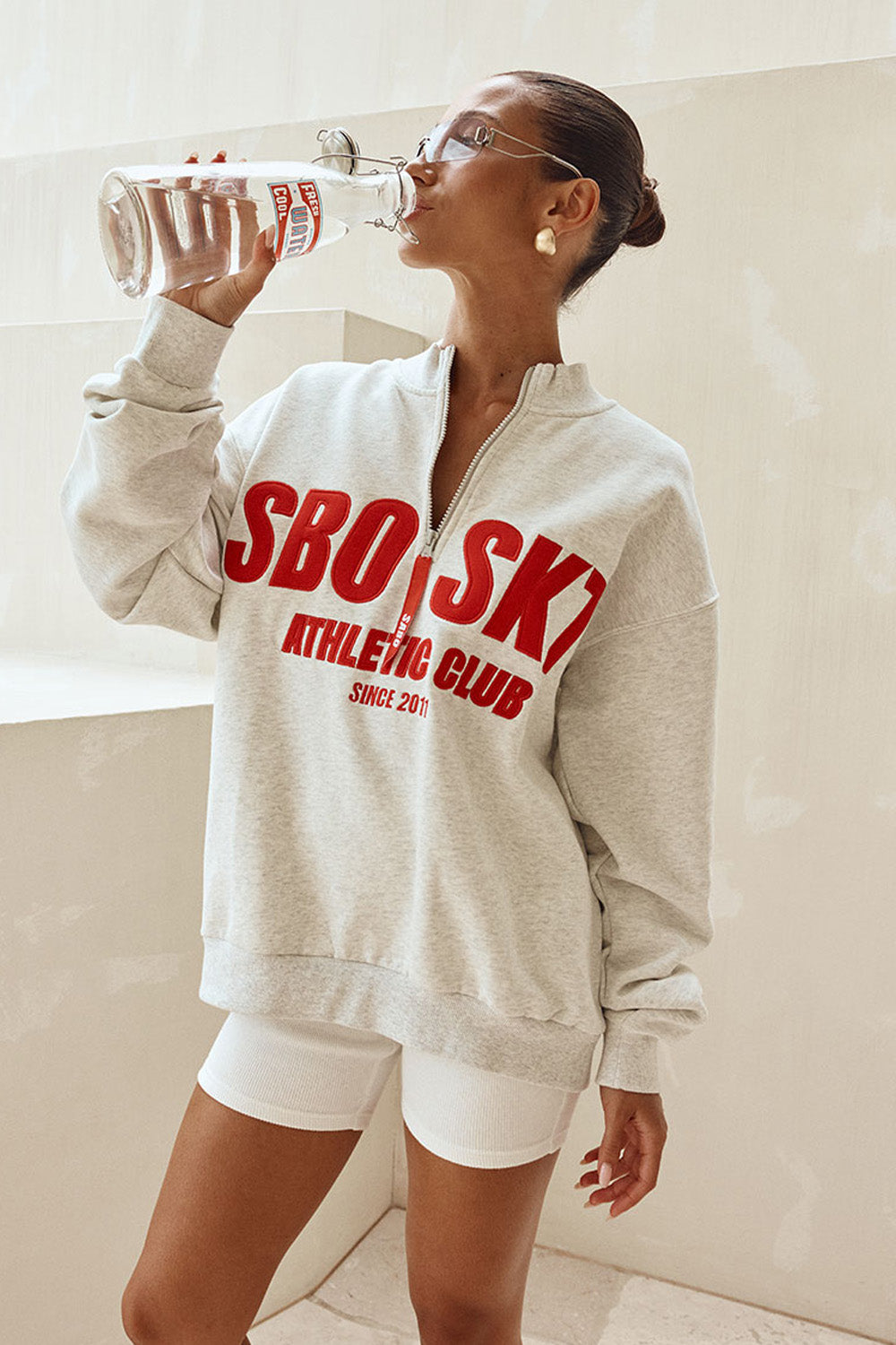 Grey Fleece Oversized Vintage Andi Sweater – SABO