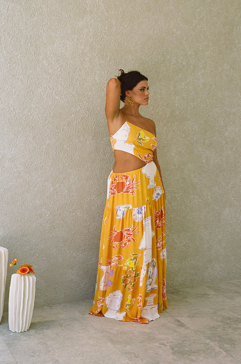 SAMPLE-Aliza Dress - Ciao Yellow  SABO