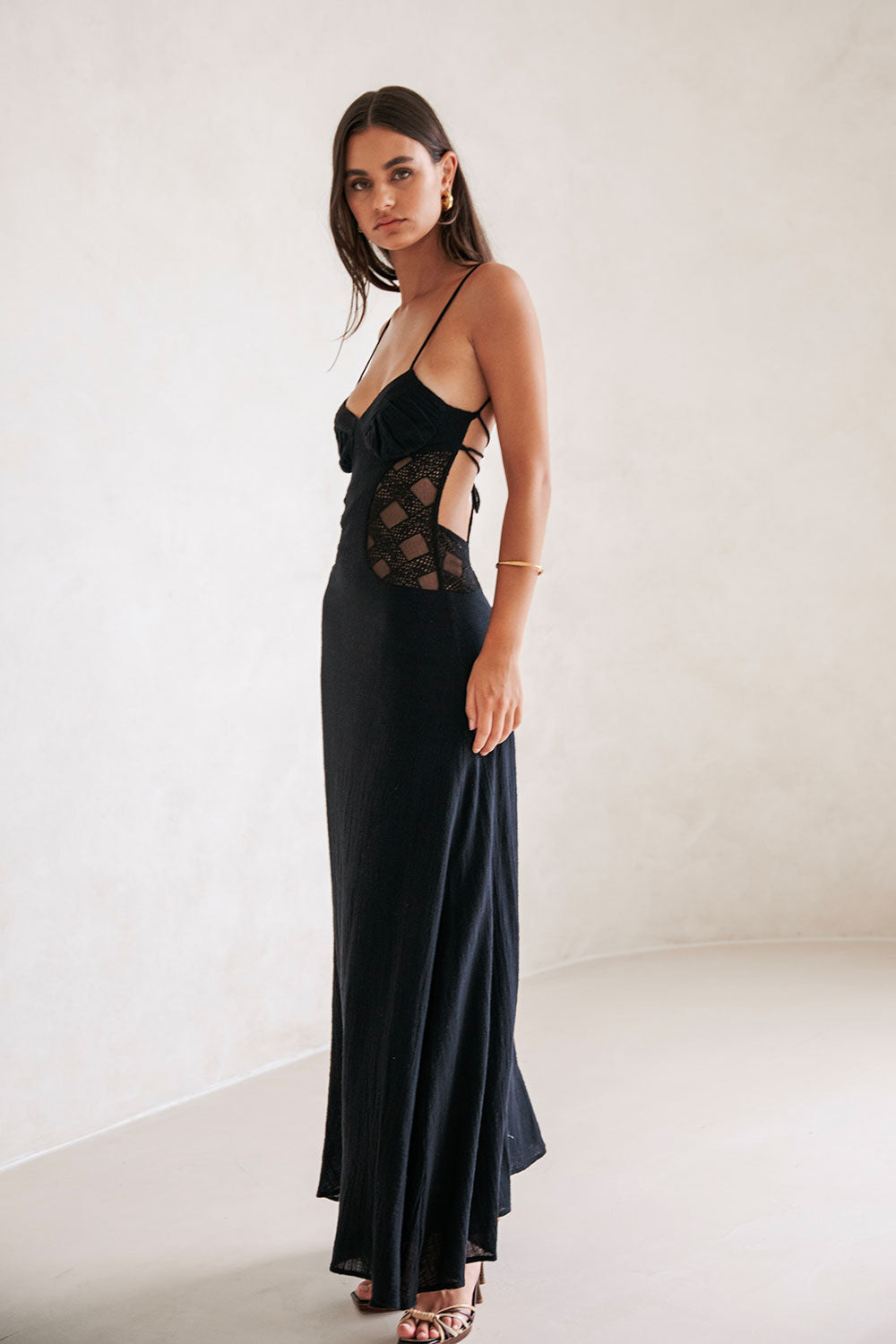 Harlie Backless Maxi Dress - Black SABO Harlie Backless Maxi Dress - Black SABO