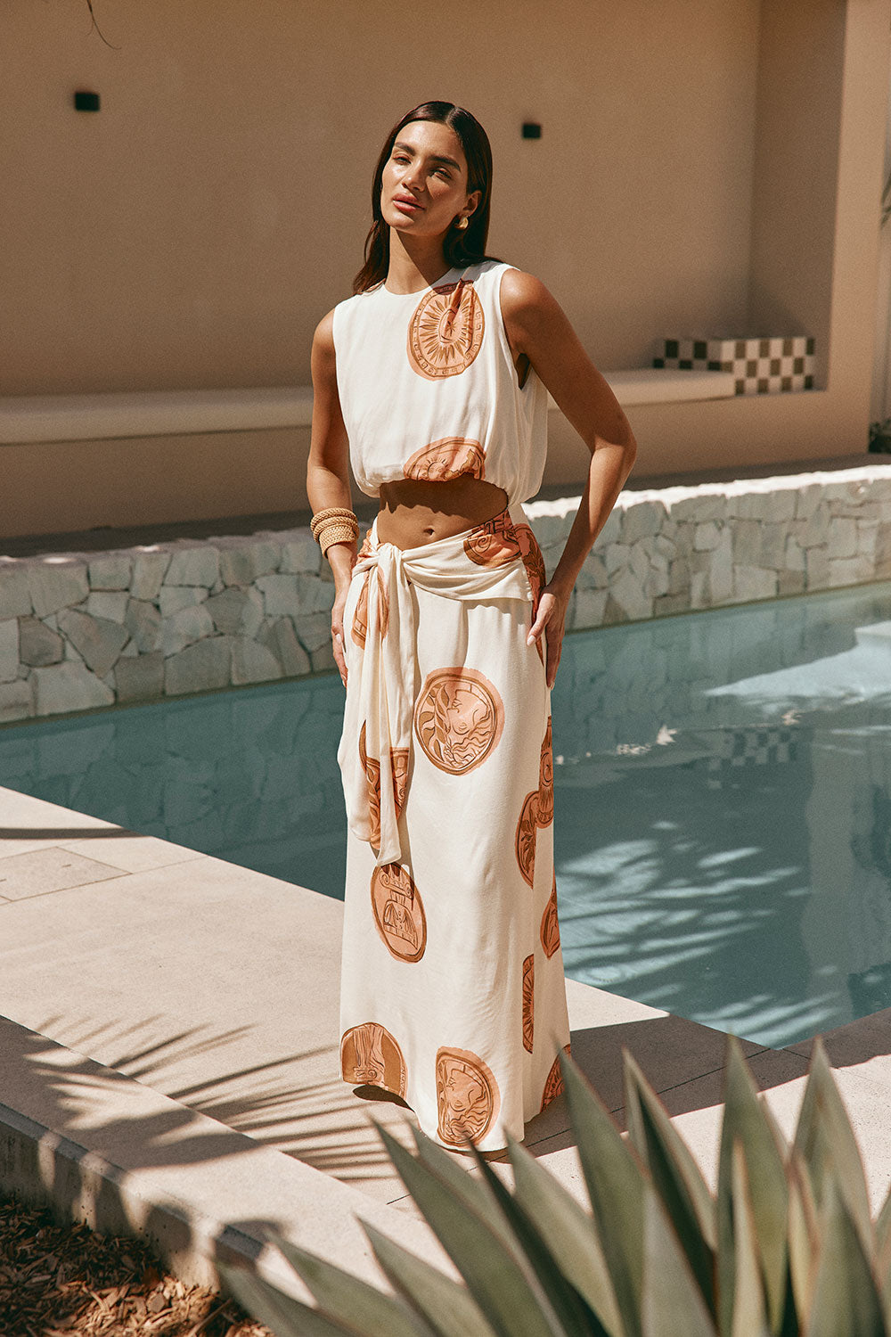 Cream Nomisma Sea Shell Print Maxi Millie Dress  SABO