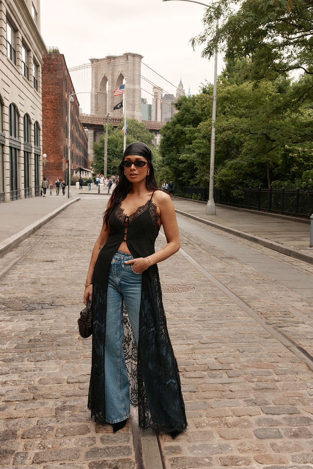 Black Lace V Neck Maxi Indah Top – SABO