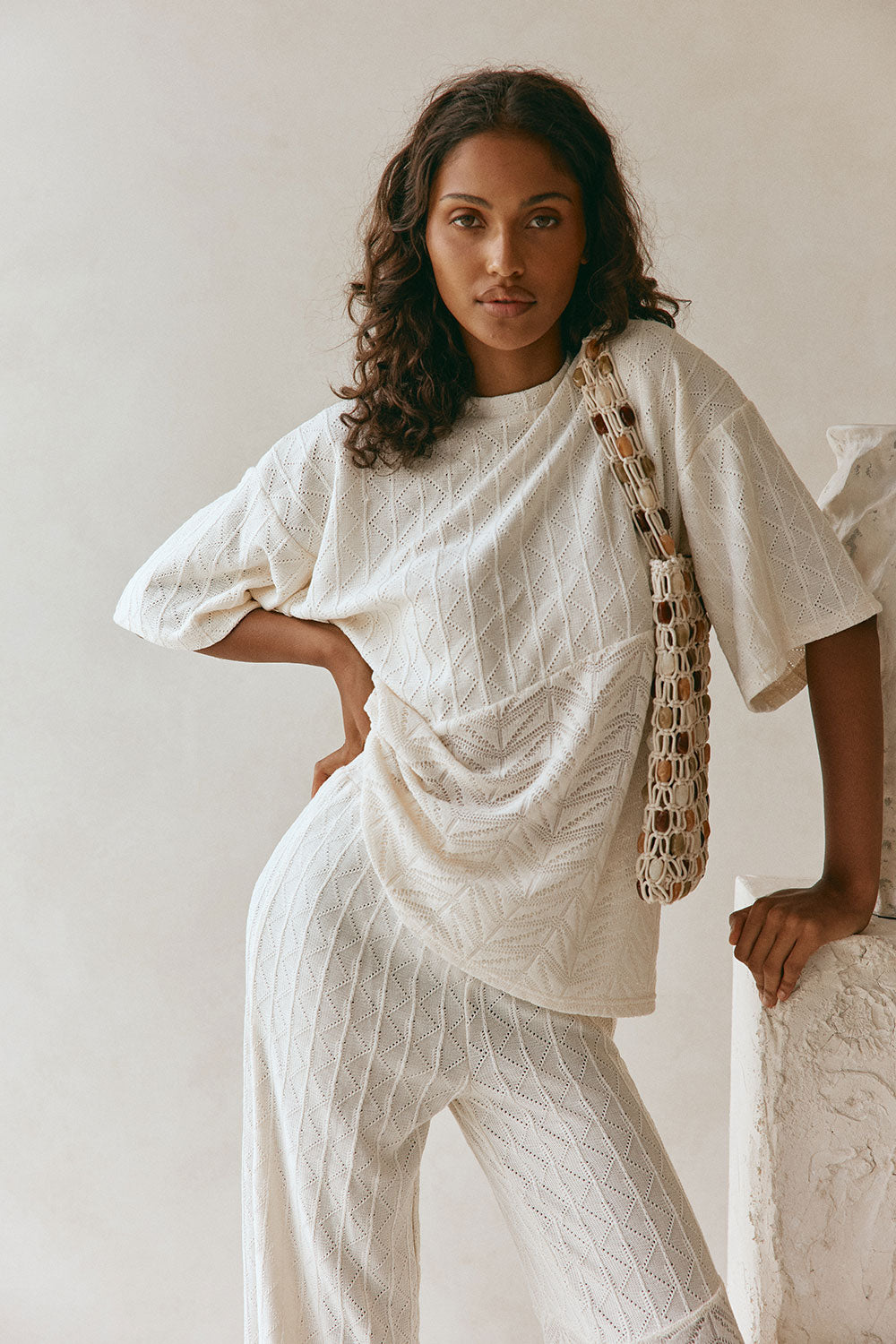 Cream Woven Boxy Ziri Top – SABO