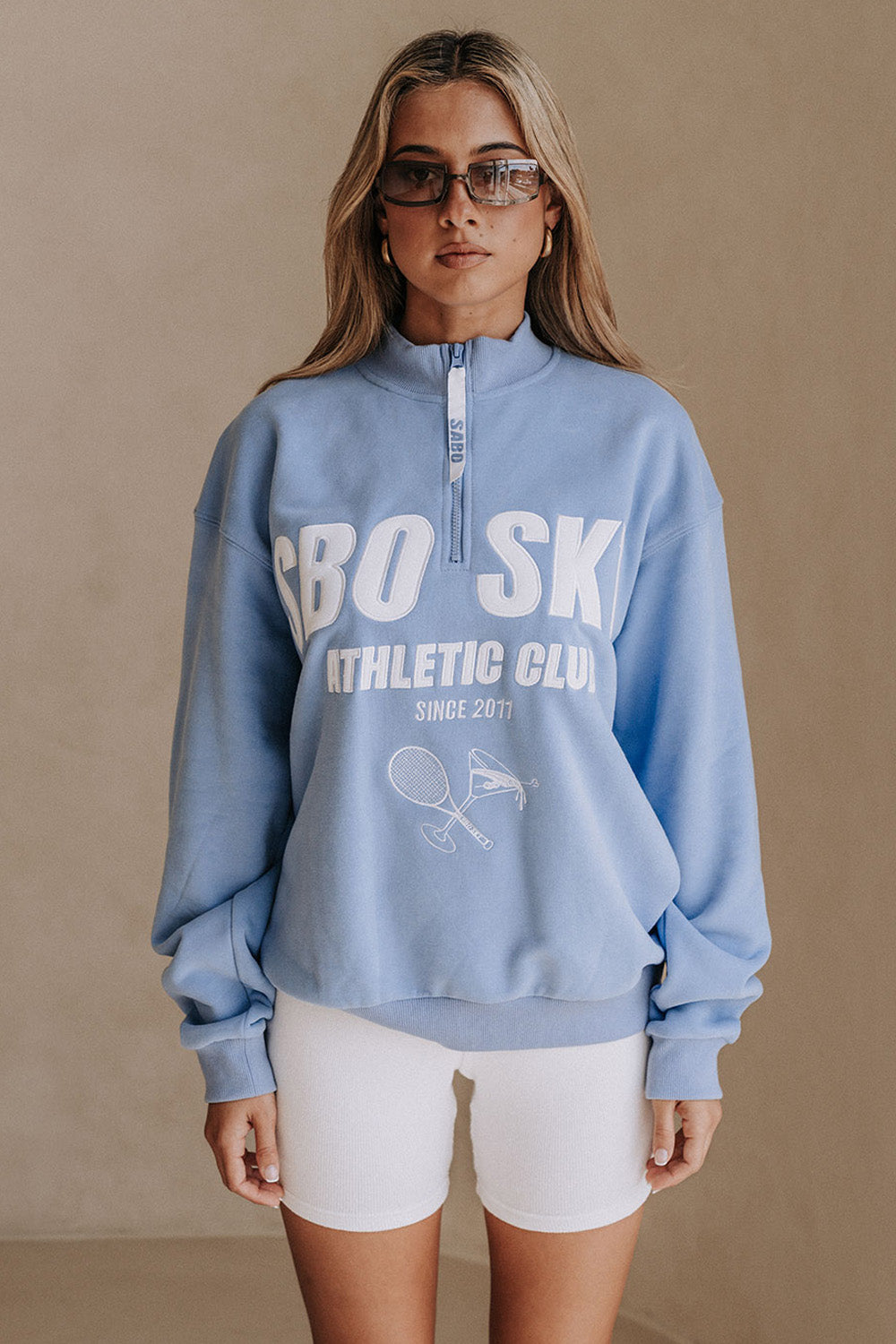 Sky Blue Fleece Oversized Vintage Bleeker Street Sweater – SABO