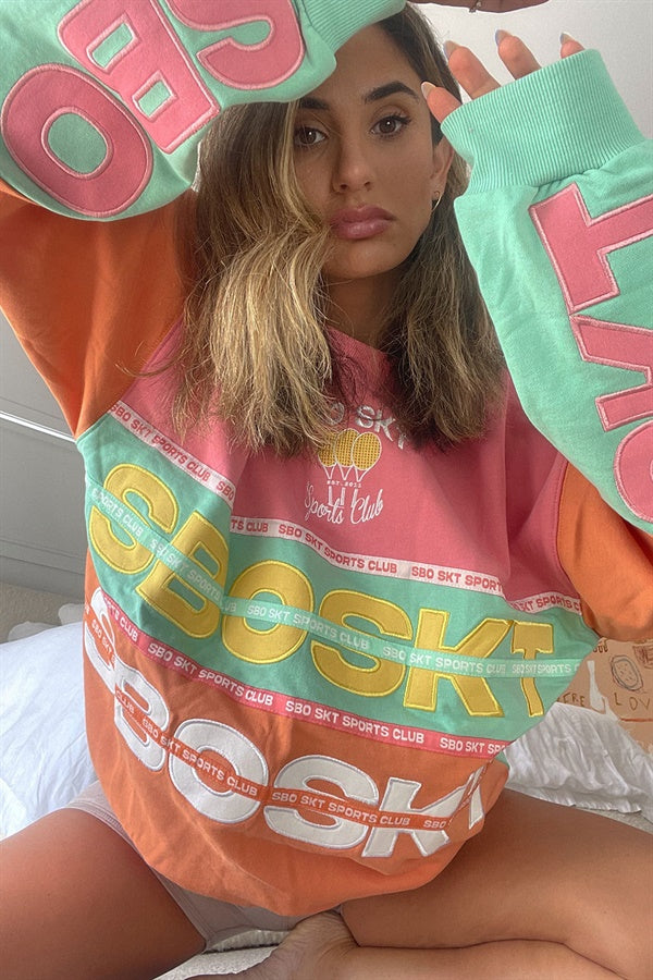 Nakia Oversized Vintage Sweater - Orange – SABO