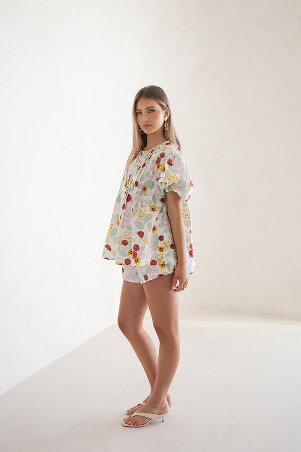 Leta Shorts - Royal Floral