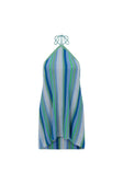 Revel Halter Top - Blue Stripe