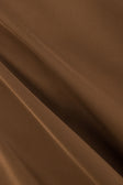 Chocolate Brown Silky Strapless Maxi Eclair Dress