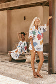 White Shell By The Sea Print Button Up Avery Top