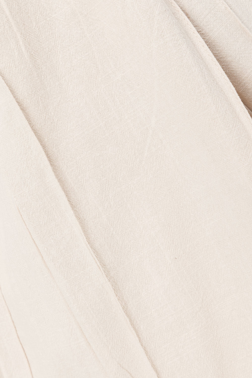 Beige Cotton A Line Pleated Maxi Adri Skirt