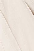 Beige Cotton A Line Pleated Maxi Adri Skirt
