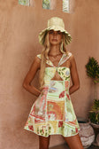 El Jardin Print Halter Mini Natalya Dress