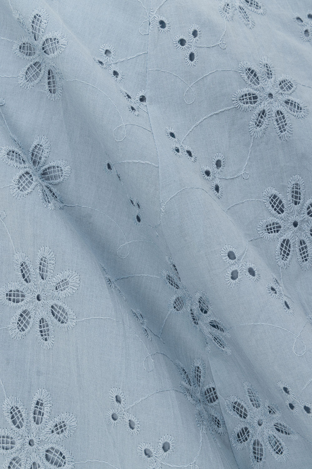 Blue Broderie Button Maxi Odessa Dress