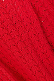 Red Cotton Knit High Waist Athena Pants