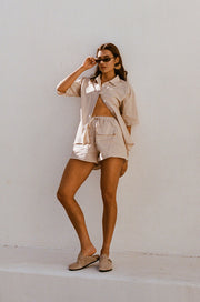 SAMPLE-Cressida Shorts - Tan