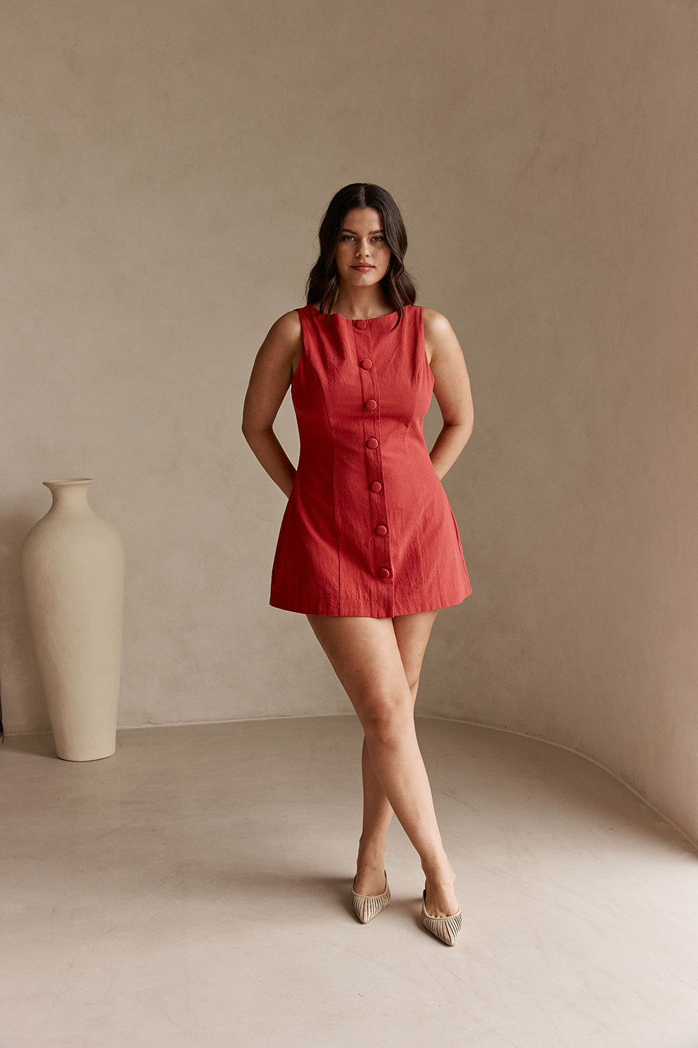 Graylee Dress - Cherry