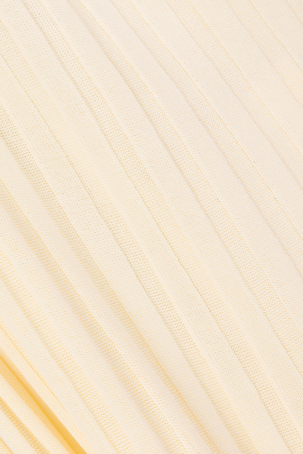 Cream Ribbed High Waist Silla Skirt