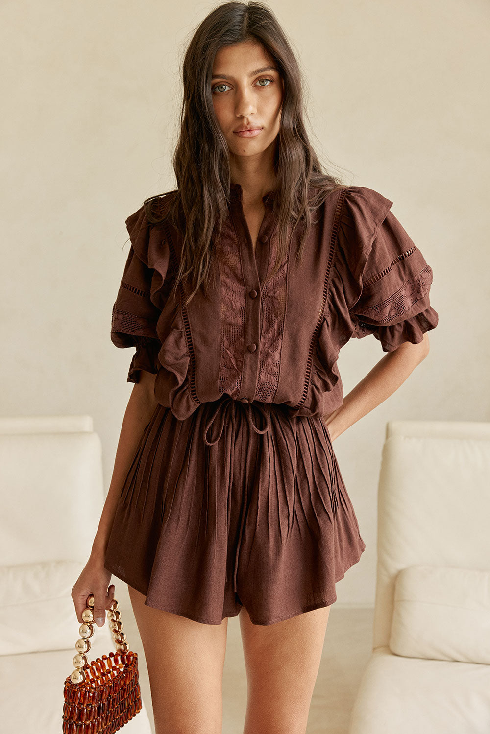Luma Playsuit - Chocolate