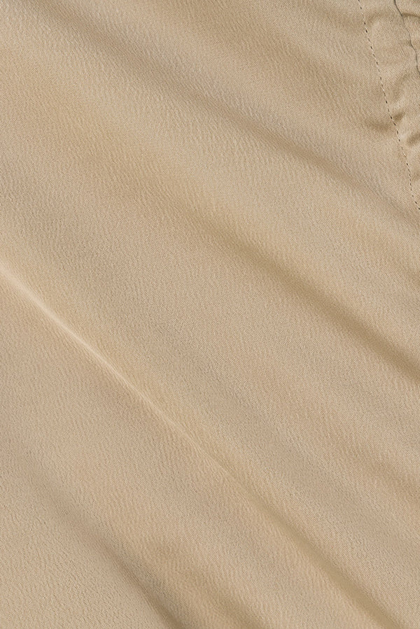 Khaki Silky Long Sleeve Ruched Bindi Top