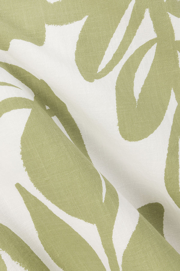 Green Paradisus Floral Print Bow Maxi Midori Dress