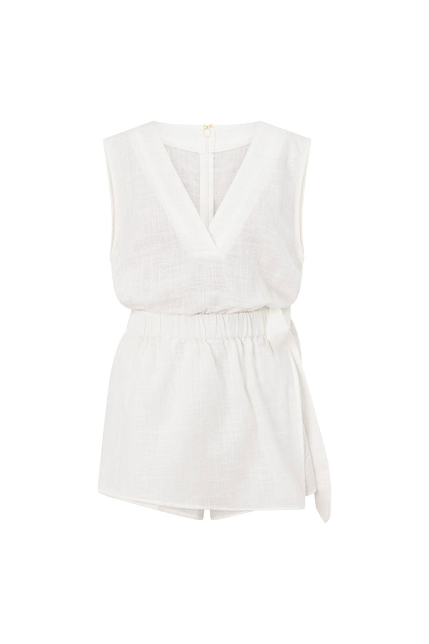 SAMPLE-Sandy Playsuit - White