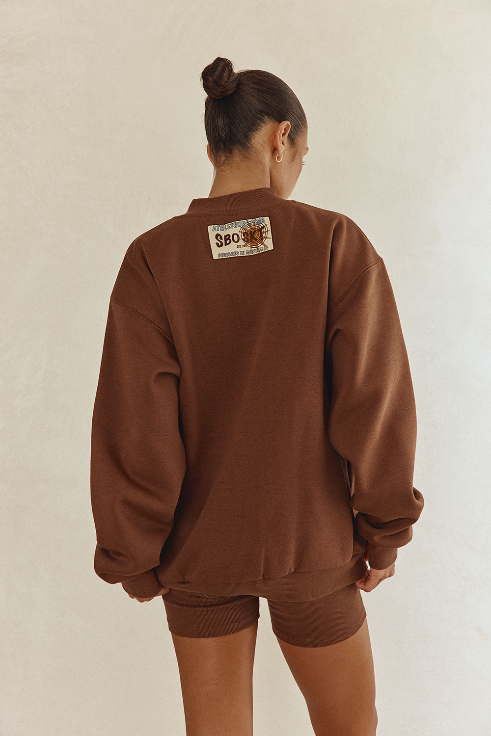 Chocolate Brown Fleece Oversized Vintage Roux Sweater – SABO