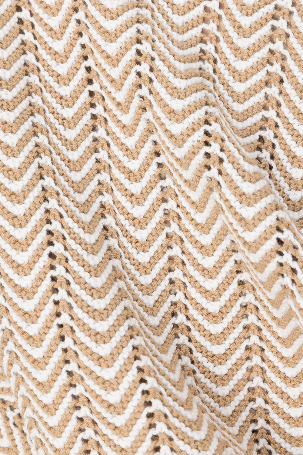 Tan Short Sleeve Button Reims Top