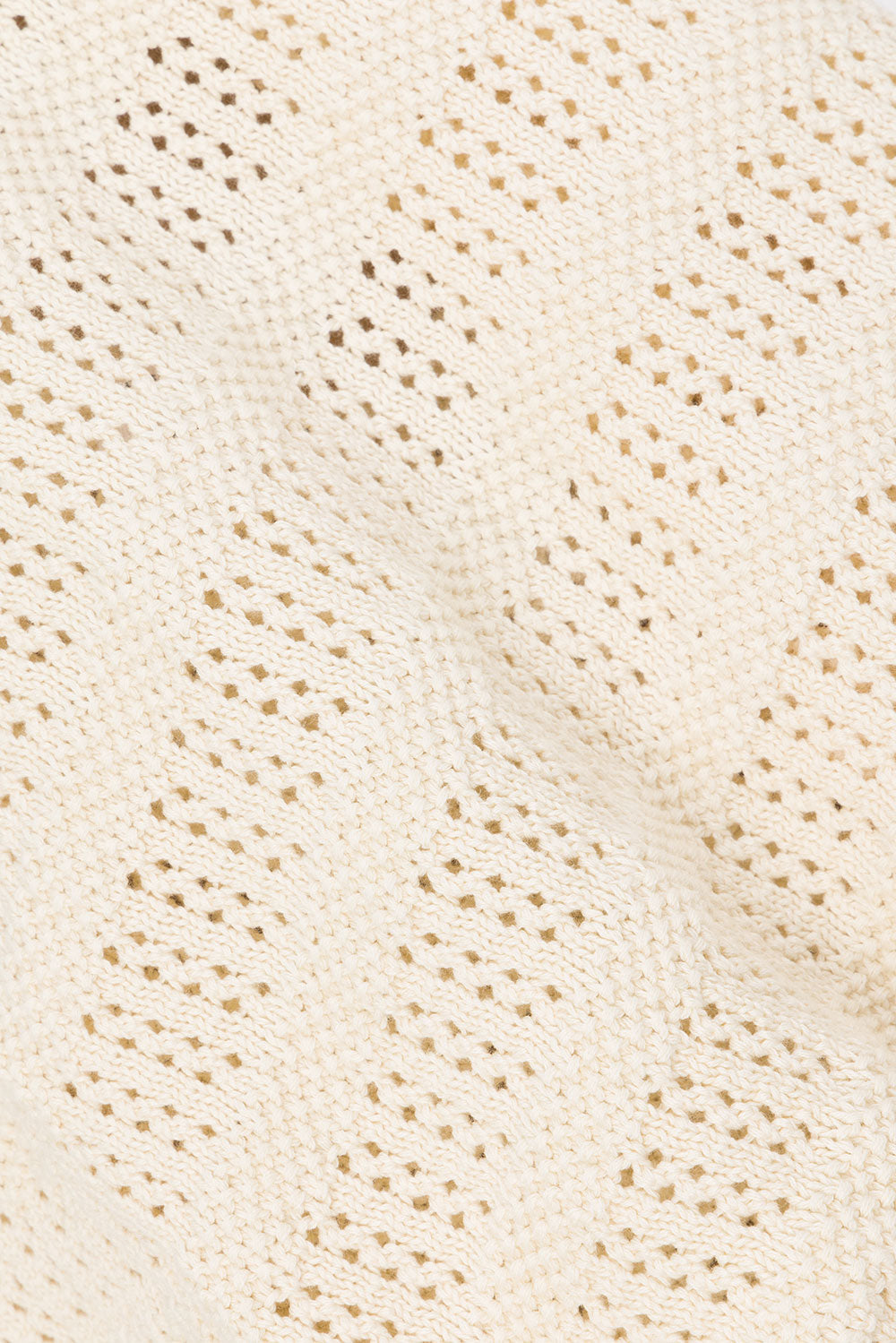 Beige Knit Halter Neck Backless Zhuri Top