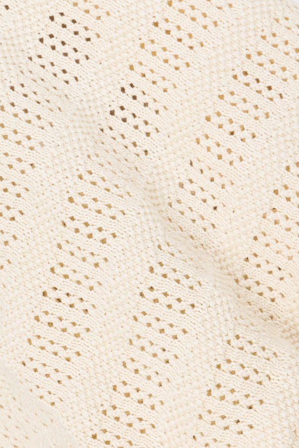 Beige Knit Halter Neck Backless Zhuri Top