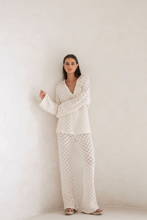 Jaime Knitted Pants - Cream