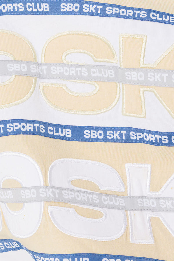 Cream Boxy Relaxed Cellar Crew Tee Shirt