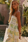 Green Fiore Festivio Print Strapless Orion Top