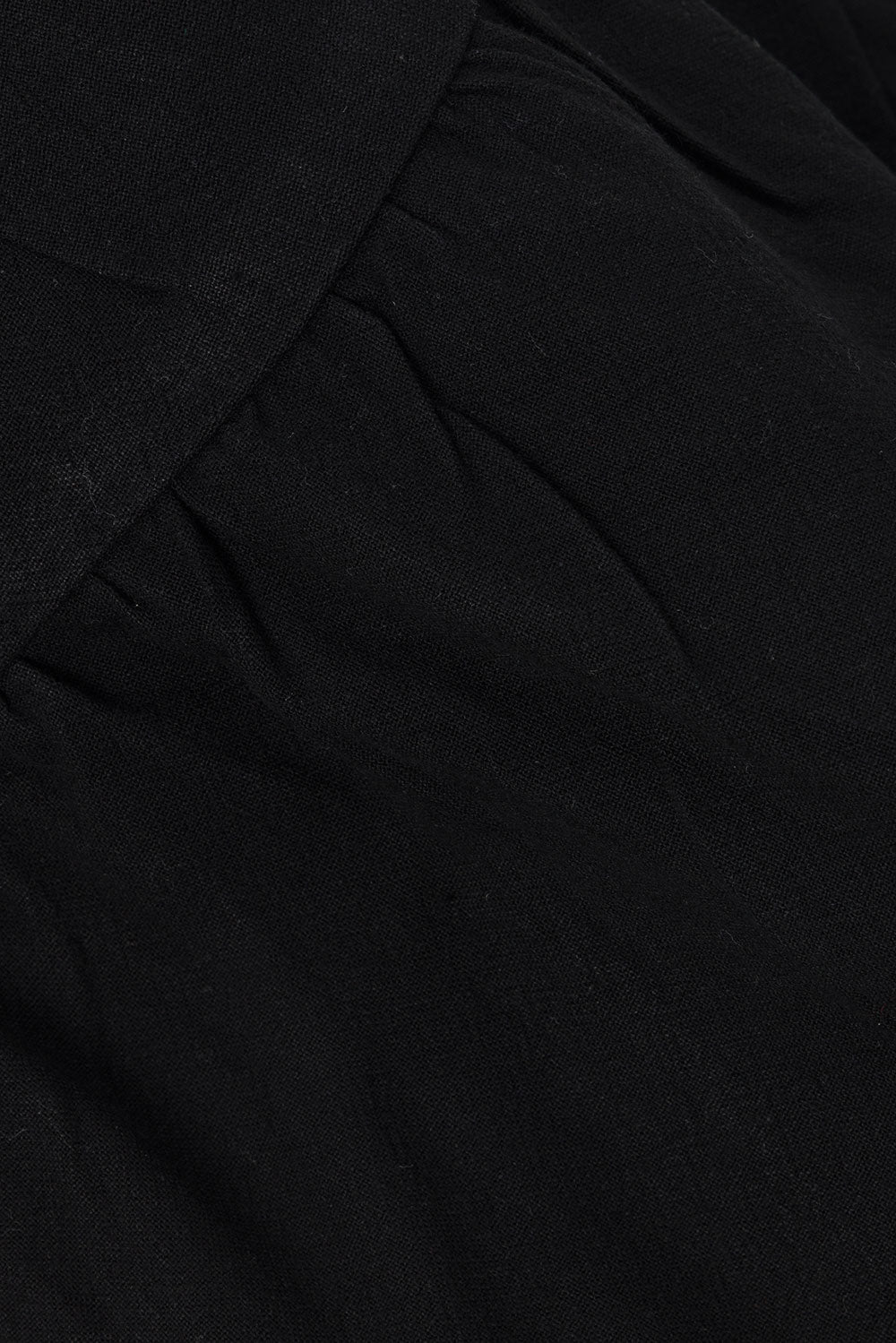 Black High Waist Gathered Flounce Panel Luna Shorts