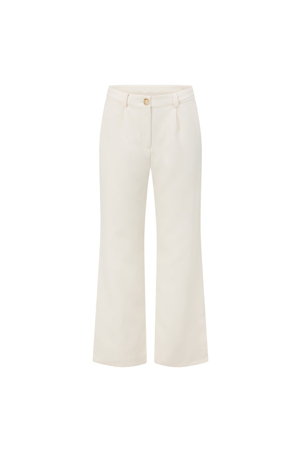 Beige High Waisted Wide Leg Amera Pants