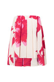 Pink Sole Rosa Print Strapless Pleated Antalya Top