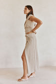 Khaki Asymmetric One Shoulder Nina Top