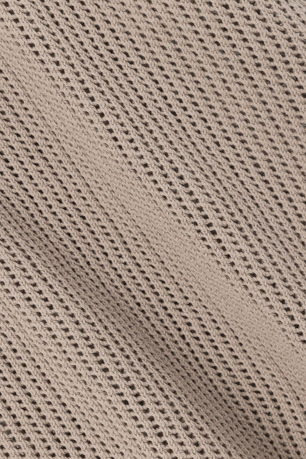 Taupe Knit Drawstring Maxi Havana Skirt