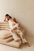 Beige Nomisma Sea Shell Print Drawstring Rosalee Paints