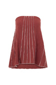 Merlot Red Cotton Strapless 