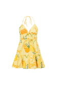 Astyn Backless Mini Dress - Yellow