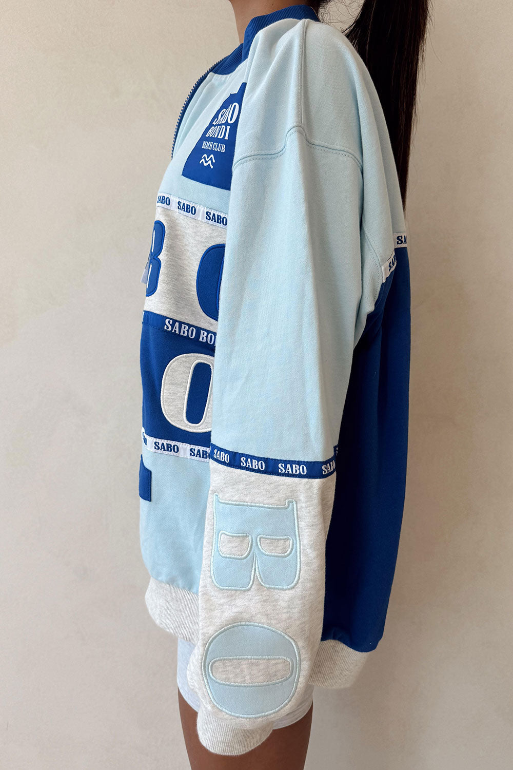 Blue Terry Oversized Vintage Bondi Sweater