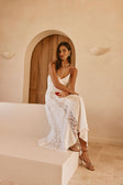 White Lace A-Line Maxi Skye Dress