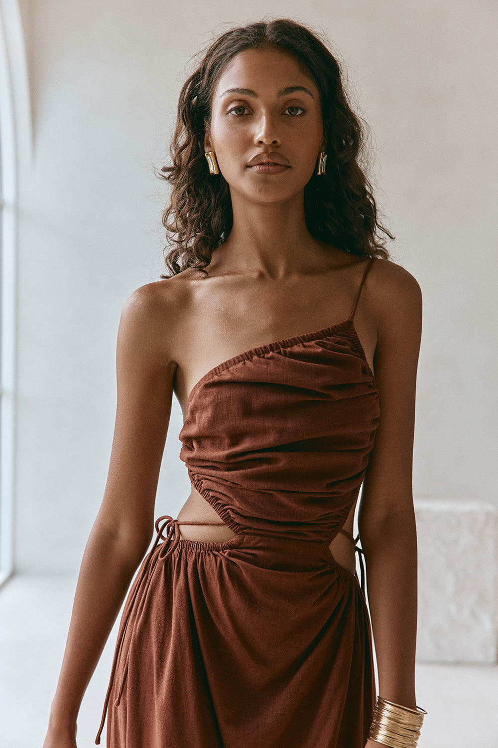 SAMPLE-Mahya Dress - Chocolate