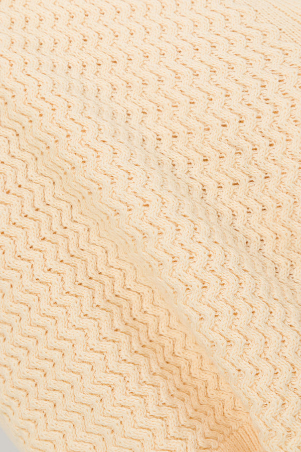 Cream Knit Wrap Mini Kyoto Dress