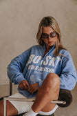 Sky Blue Fleece Oversized Vintage Bleeker Street Sweater