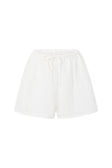White High Waist Elastic Drawstring Novalie Shorts