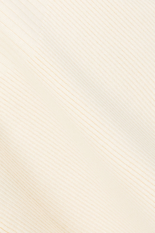 Cream Knit Asymmetric Turtleneck Ellamay Top