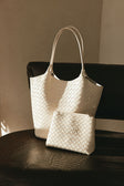 Bone Woven Vegan Leather Havana Bag