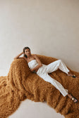 White Cheesecloth Elastic Drawstring Carissa Pants