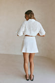 White Cheesecloth Wrap Mini Banks Skirt