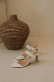 Catalina Block Mules / Heels - White